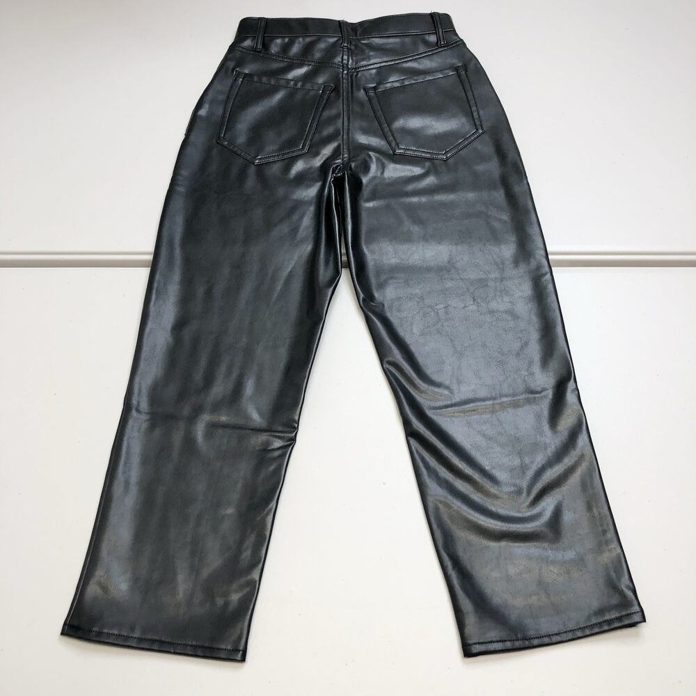 Abercrombie Fitch Vegan Leather Straight Ultra High Rise Curve Love Pants 25 - Picture 10 of 11